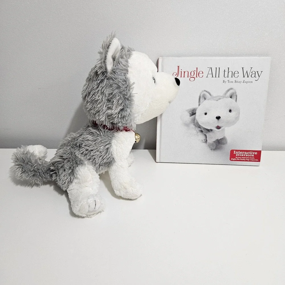 Hallmark Jingle the Husky Pup Story Buddy Plush and Book Set
